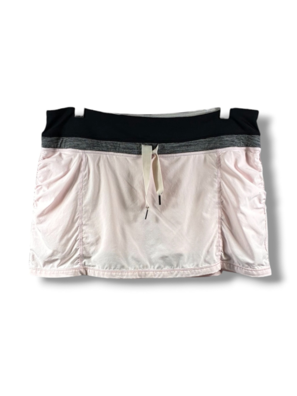 Lululemon Run Energy Skirt in Light Pink Heathered Gray Black Size 10